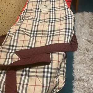 Burberry Beige and Black Plaid Fabric Apron Adult Authentic